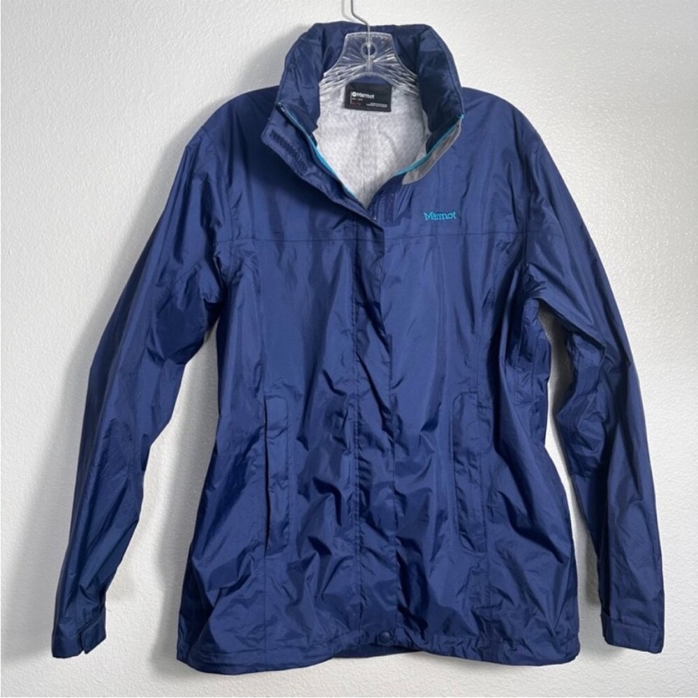 Marmot Blue Hooded Wind Breaker Size XL/TG